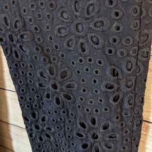 NWOT J.Crew navy blue floral cafe Capri pants